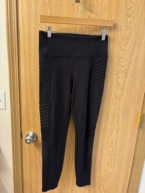 Athleta High-Waist Black Moto Leggings